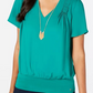 Blusa plissada Thalia Sodi feminina verde tamanho X-G