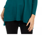 Suéter túnica feminino com decote em V estilo &amp; co, azul, tamanho grande