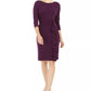 Vestido tubinho com babados Jessica Howard feminino, roxo, tamanho 16