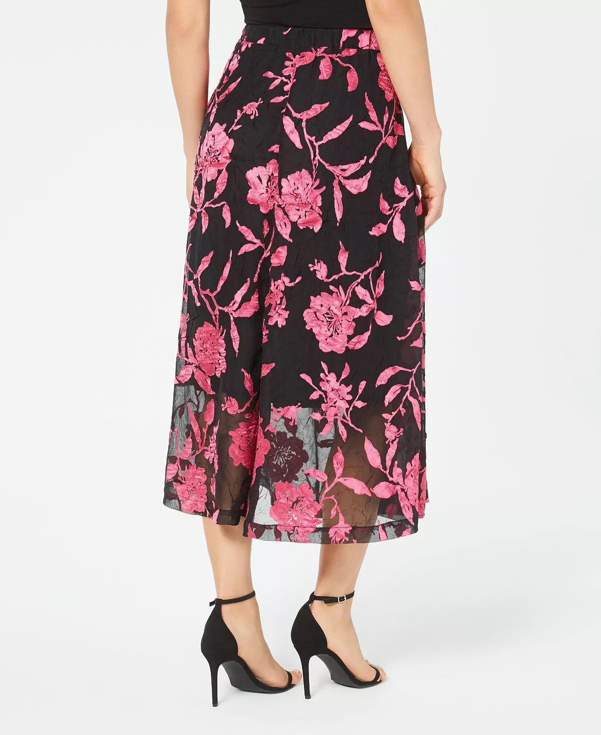 Alfani Saia feminina pequena com estampa floral evasê rosa tamanho 6 pequena