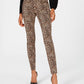 Calça jeans skinny feminina com estampa de leopardo da INC International Concepts, marrom, tamanho 12, pequena