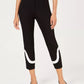 Calça Alfani Feminina Petite Colorblocked no Tornozelo Preta Tamanho 2 Petite