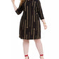 Vestido feminino Tommy Hilfiger Plus com estampa de corrente, preto, tamanho 18W