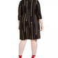 Vestido feminino Tommy Hilfiger Plus com estampa de corrente, preto, tamanho 18W