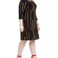 Vestido feminino Tommy Hilfiger Plus com estampa de corrente, preto, tamanho 18W