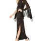 Vestido de noite feminino Connected, sem mangas, com decote em joia, longo, justo, preto, tamanho 8
