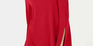 Top Alfani Feminino Petite com Apliques de Um Ombro Vermelho Tamanho Petite S