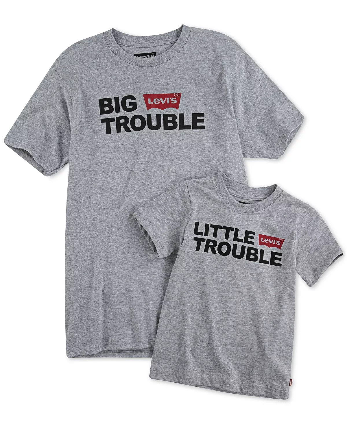Camiseta Levi's Daddy &amp; Me Collection Baby Boys Little Trouble Graphic, tamanho 24 meses, prata