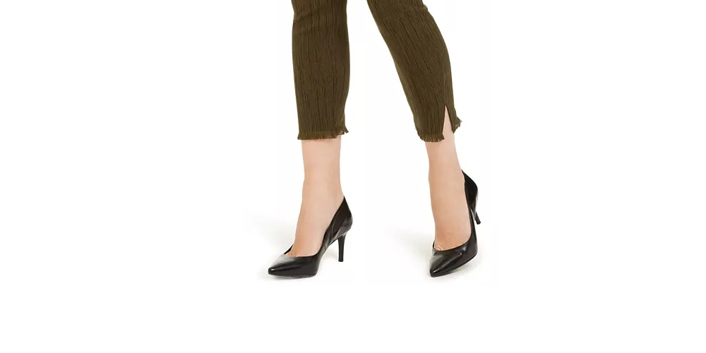 Calça Alfani Feminina Verde com Franjas Tamanho 14 Petite