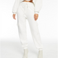 Calça jogger feminina cargo cintura alta INC International Concepts, branca, tamanho XS