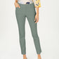 Calça feminina Charter Club Solid Newport Slim-Leg, verde, tamanho 2 Petite