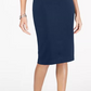 Alfani Saia Lápis Curvy Scuba Feminina Petite Cintura Larga Preta Tamanho 2 Petite