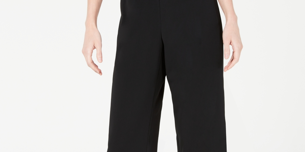 Calça Capri Feminina Alfani Preta Tamanho Pequeno X-Grande