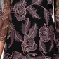 Blusa feminina Alfani bordada com babados, preta, tamanho X-S