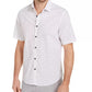 Camisa masculina Alfani com estampa digital e botões, tamanho XX-grande, branca