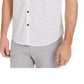 Camisa masculina Alfani com estampa digital e botões, tamanho XX-grande, branca