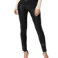 Calça jeans feminina Joe'S Jeans Charlie de couro sintético, preta, tamanho 30