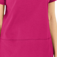 Blusa feminina Karen Scott de algodão com pesponto rosa, tamanho X-S