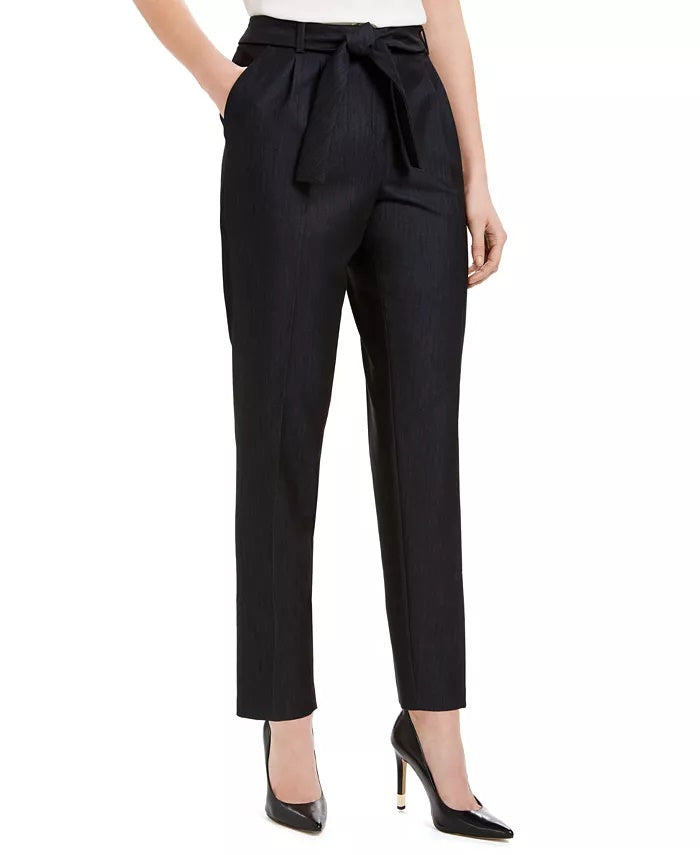 Calça Calvin Klein Feminina Slim Fit Amarrada na Frente Azul Tamanho 6