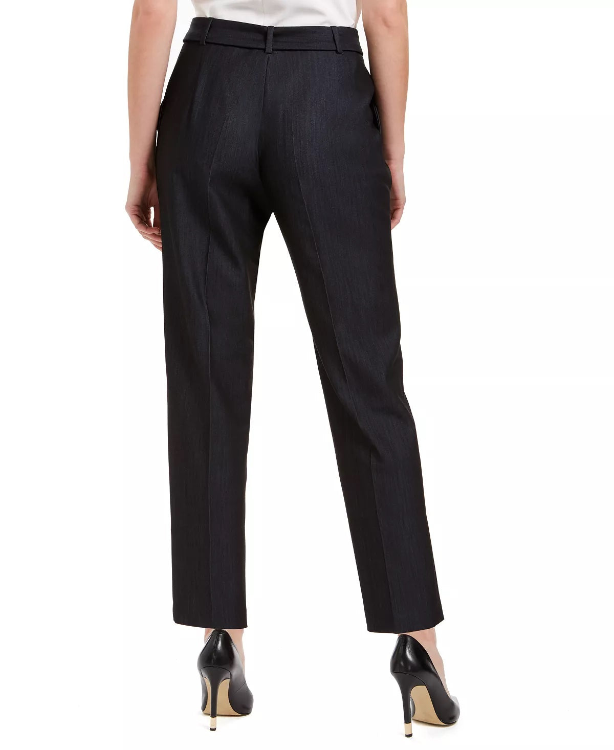 Calça Calvin Klein Feminina Slim Fit Amarrada na Frente Azul Tamanho 6