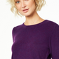 Suéter de cashmere feminino Charter Club com gola redonda, roxo escuro, tamanho extra pequeno
