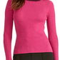 Rachel Roy Suéter Feminino Glitter Manga Longa Gola Redonda Rosa Tamanho XS