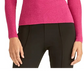 Rachel Roy Suéter Feminino Glitter Manga Longa Gola Redonda Rosa Tamanho XS