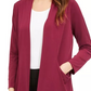 Cardigan feminino Alfani com frente aberta, tamanho vinho, tamanho extragrande