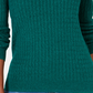 Karen Scott Suéter Feminino de Tricô com Cordão de Algodão Verde Tamanho Pequeno GG