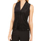 Blusa feminina Calvin Klein com estampa animal texturizada, tamanho pequeno, prata, P
