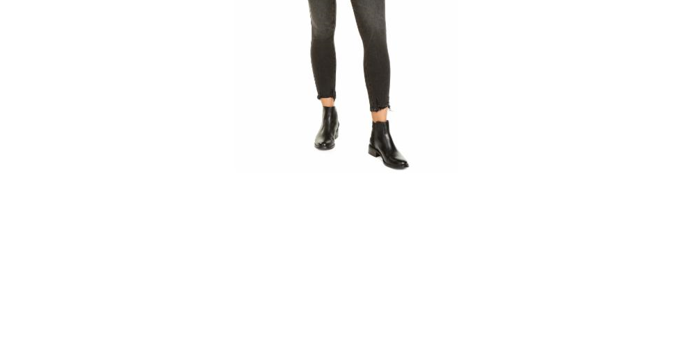 Calça jeans skinny Vigoss Marley Exposed Button feminina, lavada, preta, tamanho 29