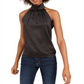 Top feminino estilo Halter com recorte vazado e decote redondo, preto, tamanho pequeno, da Kendall+Kylie