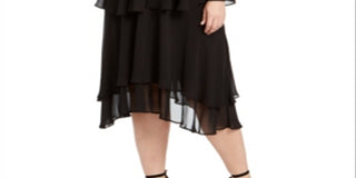 Jaqueta feminina SLNY, 2 peças, vestido preto, tamanho 16W