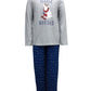 Pijama Família Feminino Combinando Grande e Alto Fleece Conjunto de Pijama Família Natal Luzes de Natal Vermelho Tamanho 1XB