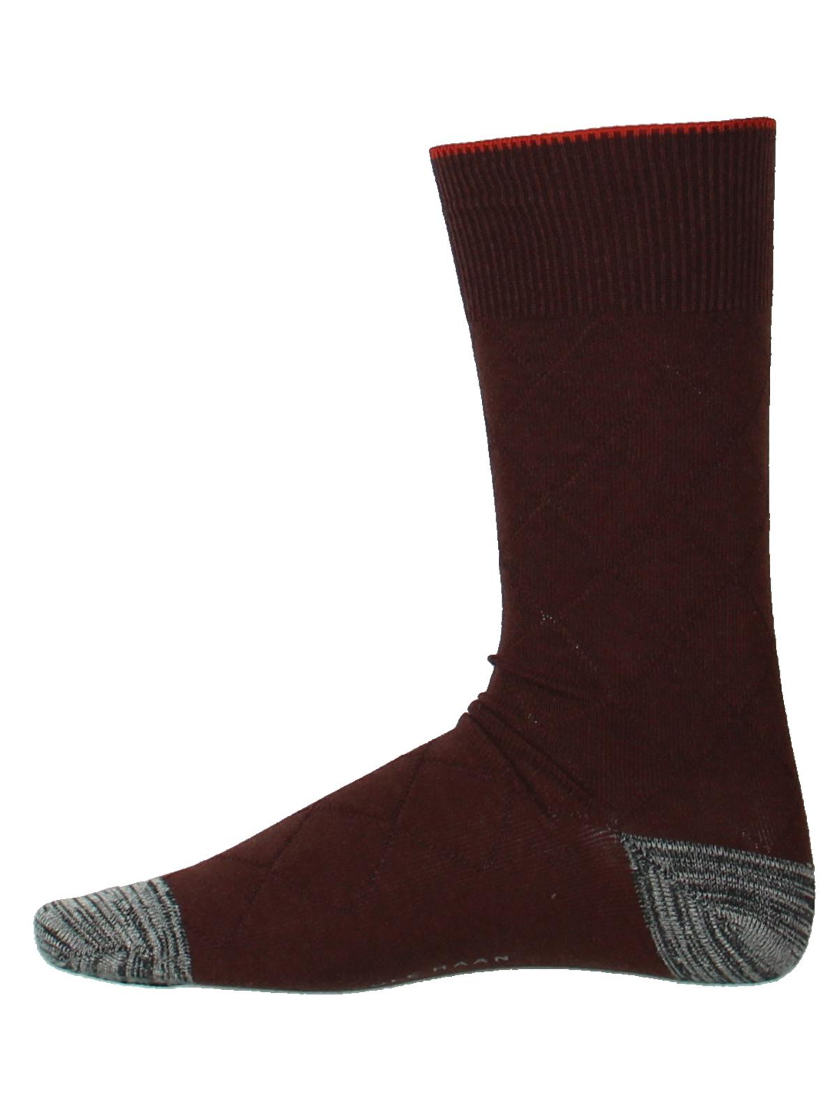 Meias sociais masculinas Cole Haan Diamond Trouser marrom tamanho 7-12