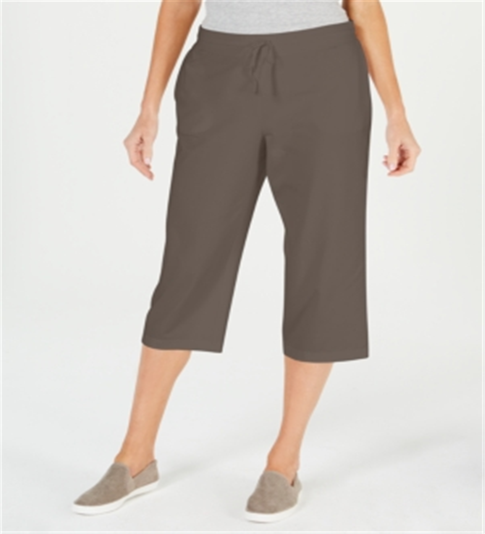 Calça Capri Active Wear Feminina Karen Scott Marrom Tamanho Pequeno X-Grande