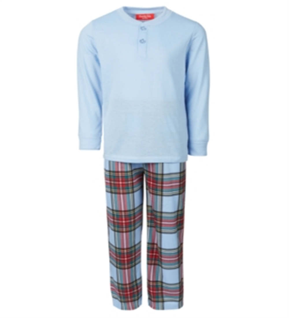 Pijama Família Feminino Combinando Infantil Mix It Tartan Conjunto Azul Tamanho 8