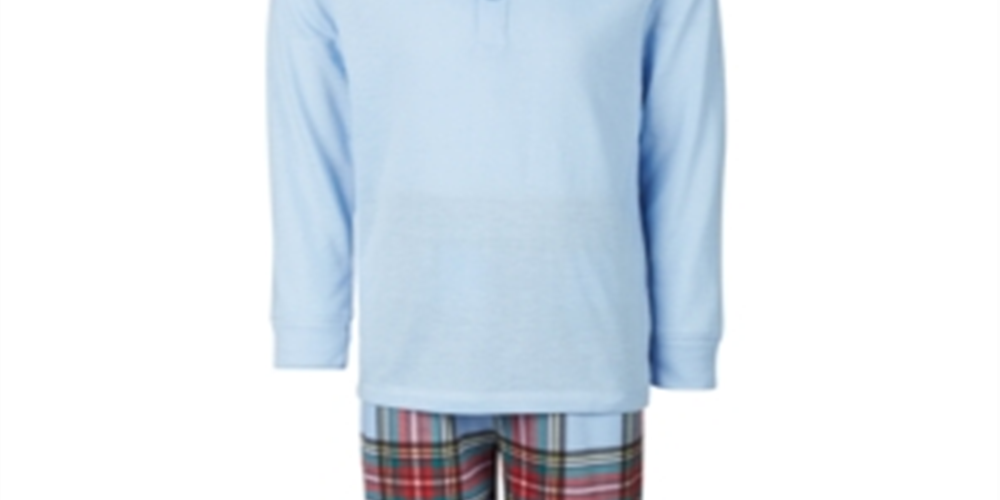 Pijama Família Feminino Combinando Infantil Mix It Tartan Conjunto Azul Tamanho 8