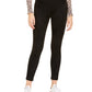 Calça skinny feminina Bar III de camurça sintética, preta, tamanho XX-S