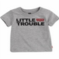 Camiseta infantil Levi's Little Boy's Trouble Graphic, gola redonda, cinza, tamanho 12 MOS