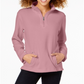 Karen Scott Blusa Feminina Gola Alta com Zíper Mellow Rose Tamanho Pequeno P