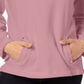 Karen Scott Blusa Feminina Gola Alta com Zíper Mellow Rose Tamanho Pequeno P