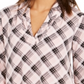 Top feminino estampado com decote em V, tamanho X-G, rosa, Charter Club