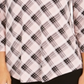 Top feminino estampado com decote em V, tamanho X-G, rosa, Charter Club