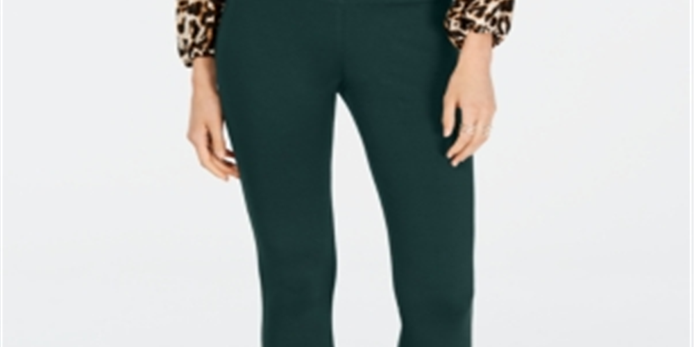 Leggings femininas sem costura INC International Concepts, verde, tamanho 2, pequena