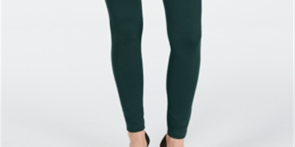 Leggings femininas sem costura INC International Concepts, verde, tamanho 2, pequena