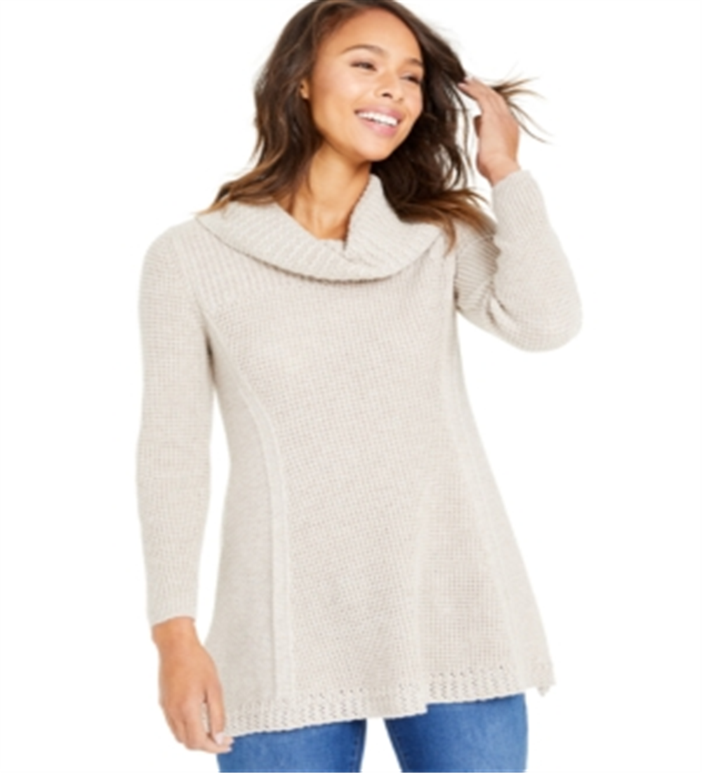Blusa feminina de manga comprida e gola redonda, tamanho PP, estilo &amp; co