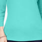 Karen Scott Top decote redondo feminino Aqua tamanho XX-G