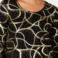 Camiseta estampada feminina JM Collection preta tamanho pequeno