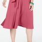 Vestido feminino Charter Club com amarração na cintura e midi, rosa, tamanho grande